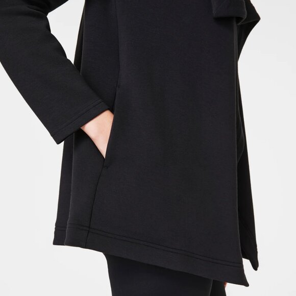 SPANX Air Essentials Open Wrap Front Cardigan Black MEDIUM 8 10 - Picture 3 of 9